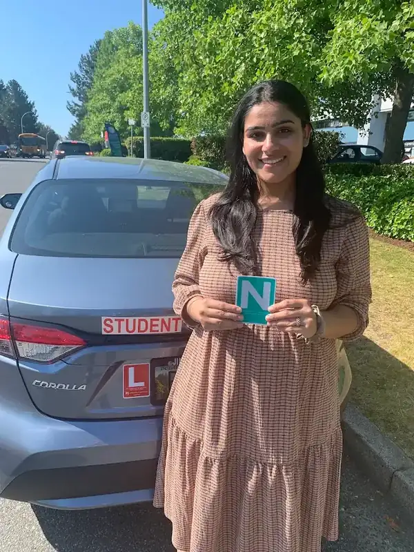 A Panorama student with her new N