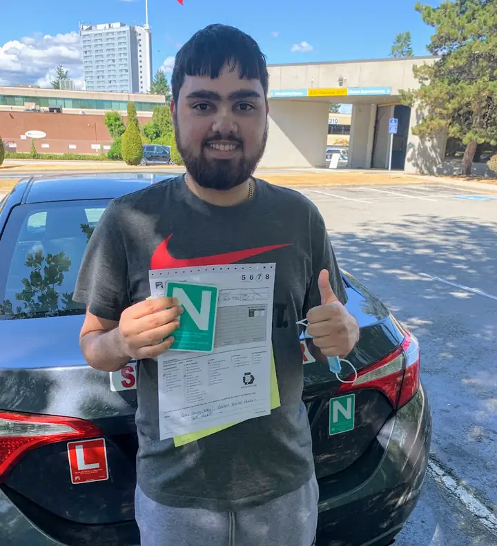 A Panorama student with his N and test sheet